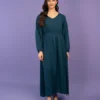 Teal Blue Long Plain Maxi Dress - Flair 14 [Starboard]  Brands Discovery