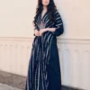 Sahibas By Mirza Blue Flame-Kaftan - Image 3