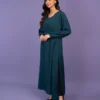 Teal Blue Long Plain Maxi Dress - Flair 14 [Starboard]  Brands Discovery - Image 2